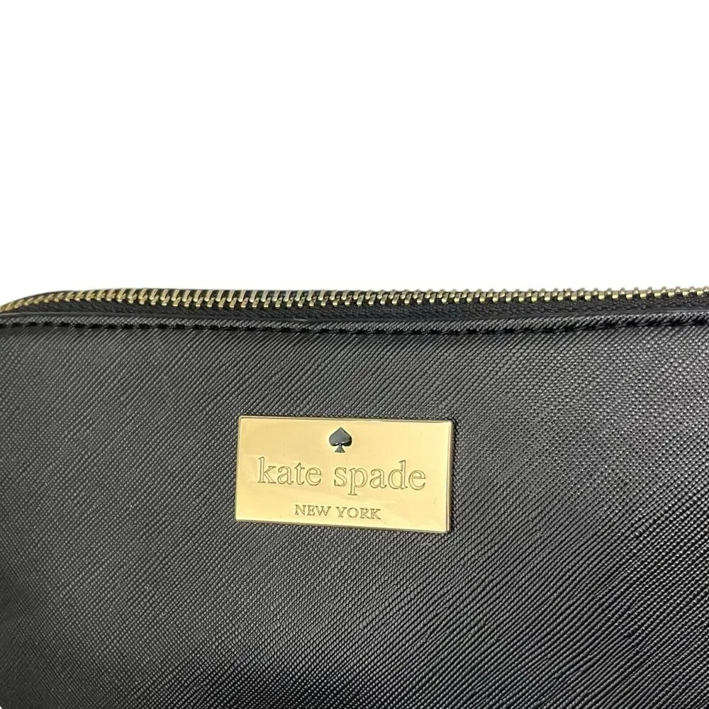 Kate Spade Convertible Crossbody Bag Black Saffiano Leather Adjustable‎ Strap
